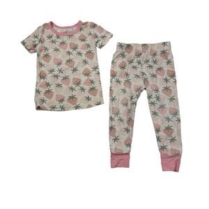 Caden Lane Strawberries Bamboo Two Piece Pajama Set